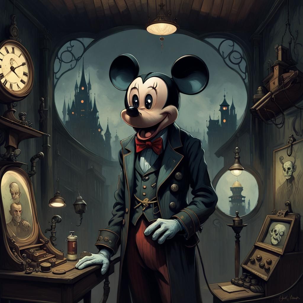 Evil Mickey Mouse in Dark Arcane Style