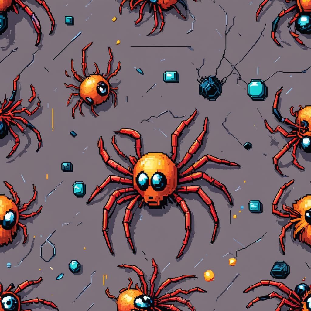 A wall full of spiders