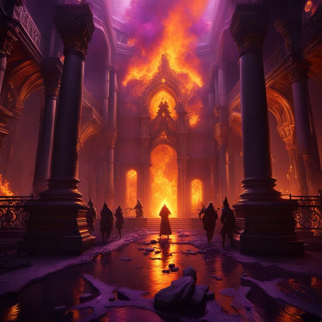Inferno World: A Dark Fantasy Concept Art