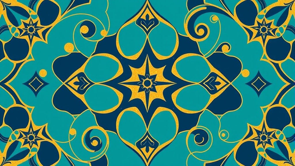 Abstract Geometric Patterns in Islamic Art Style