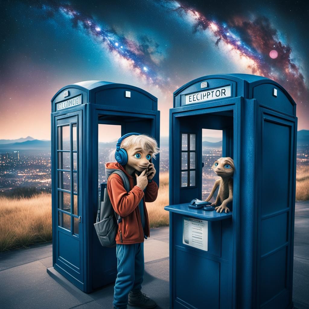 Adorable E.T. Phones Home: Cinematic Film Still