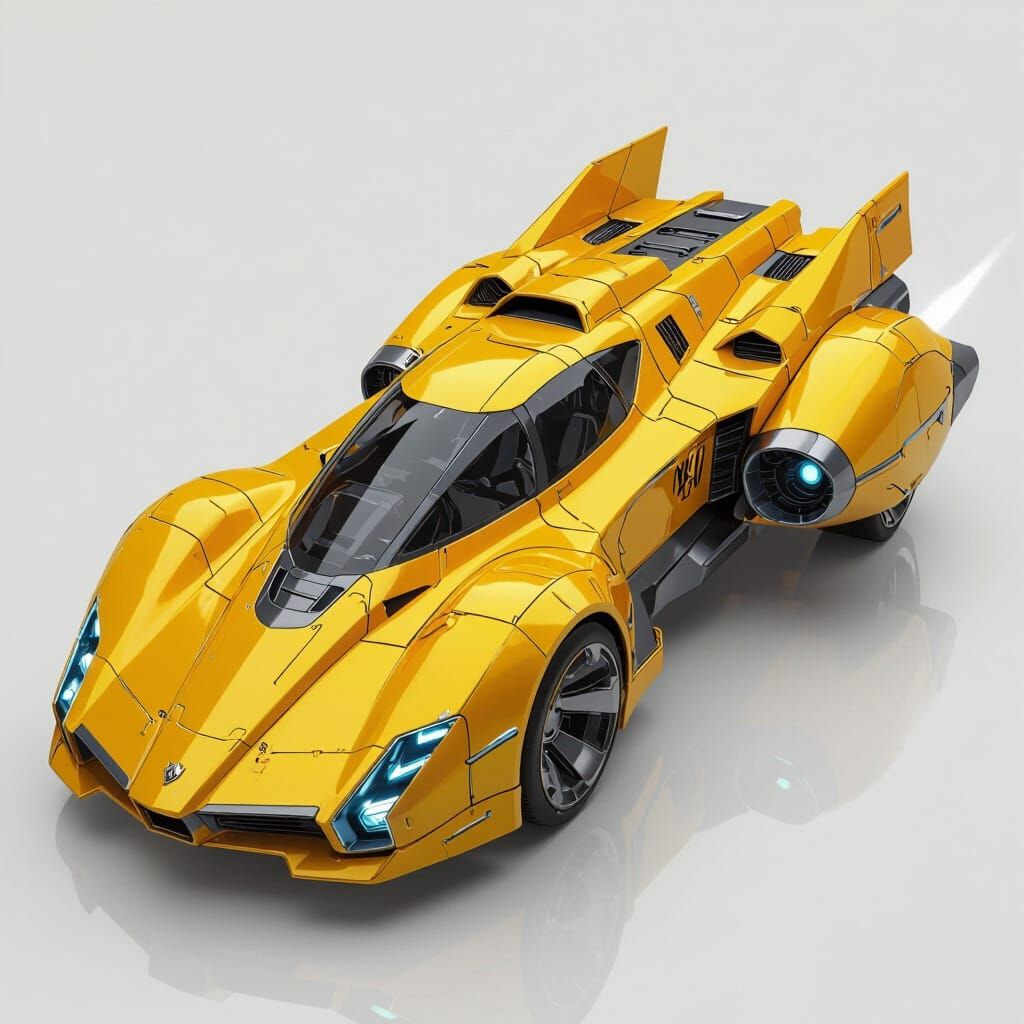 Futuristic Yellow Speed Zord