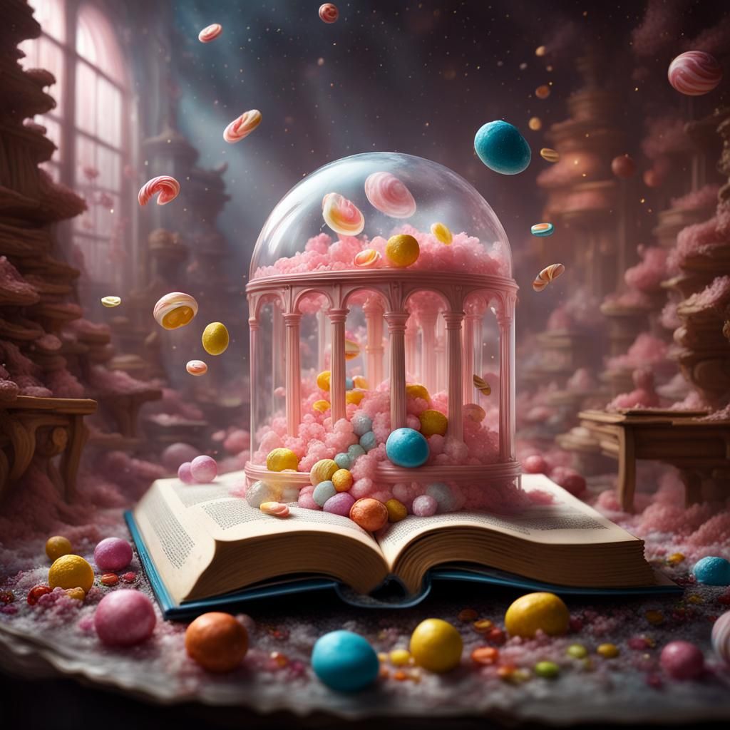 Mystical Miniature Candy Wonderland Illustration