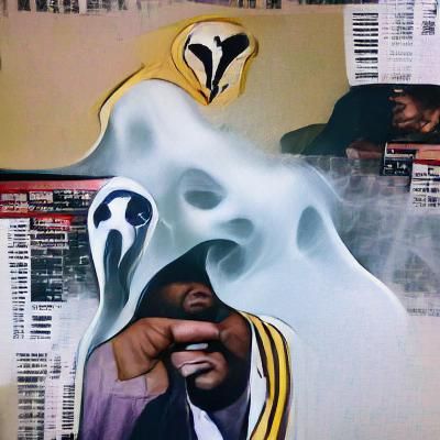 Menacing Ghostface Masked Figure