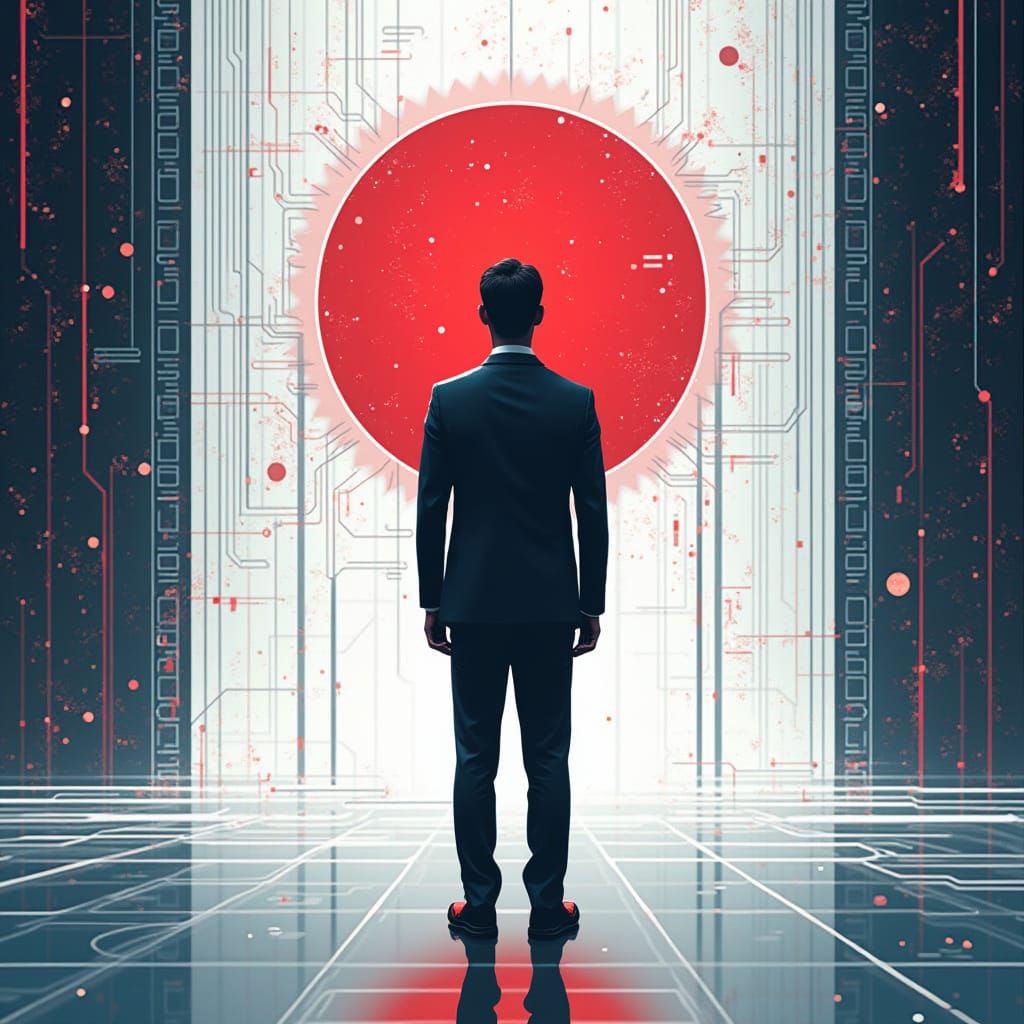 Cybersecurity Poster in Ultra-Modern Vector Style