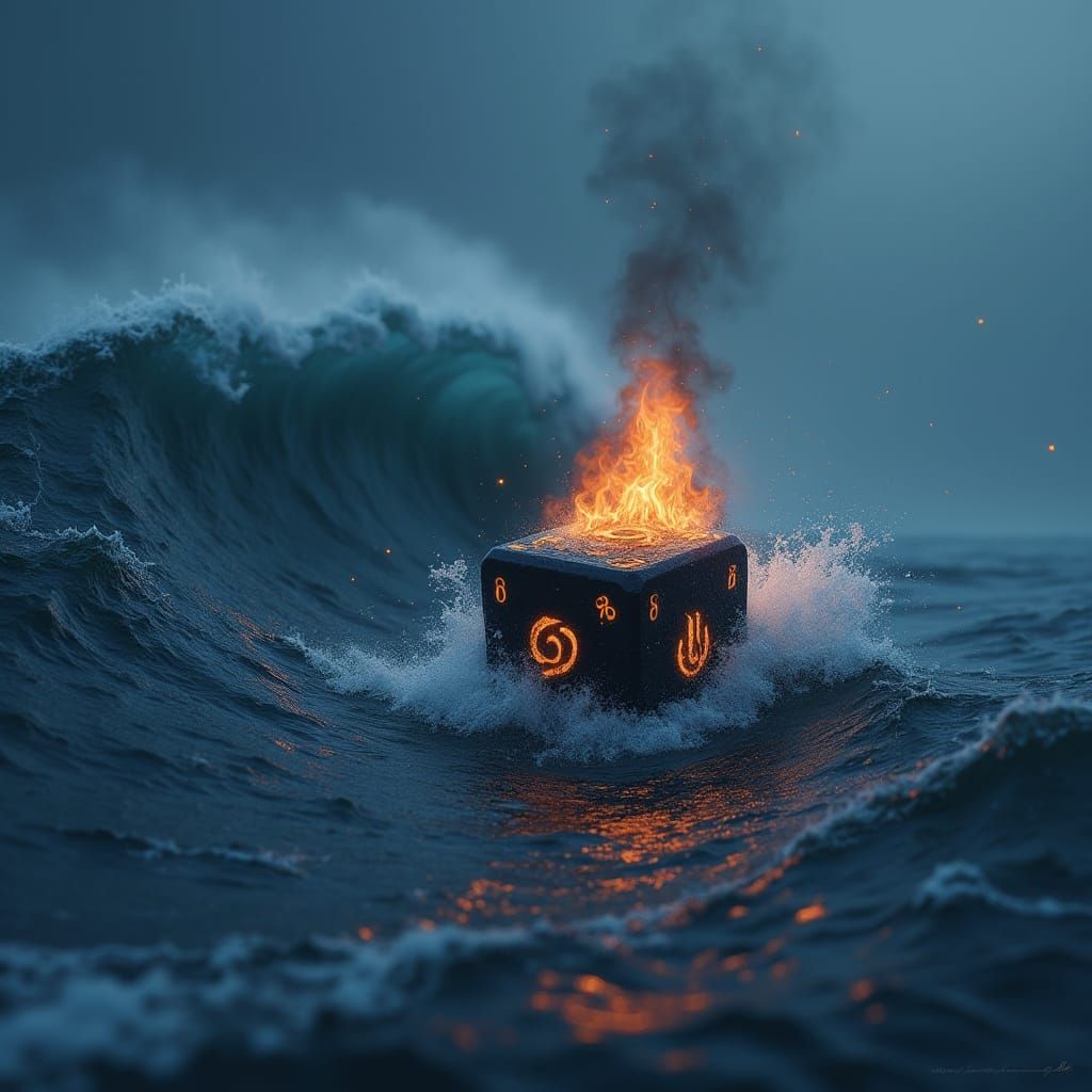 Burning Dice Rides a Dark, Ominous Wave