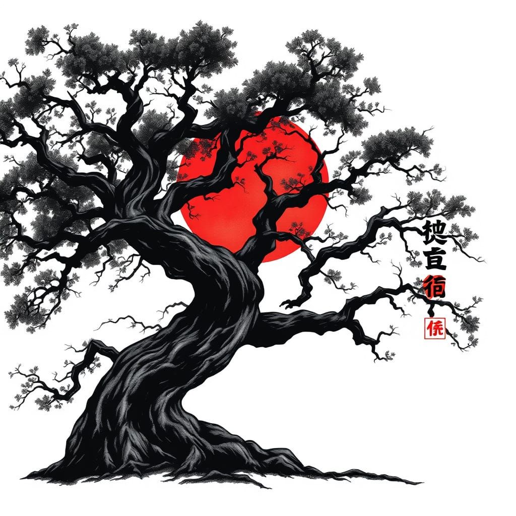 Majestic Tree in Manga-Inspired Style