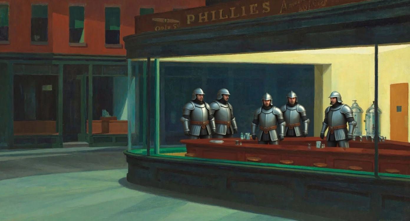 Knights Replace People in Everyday Scenes