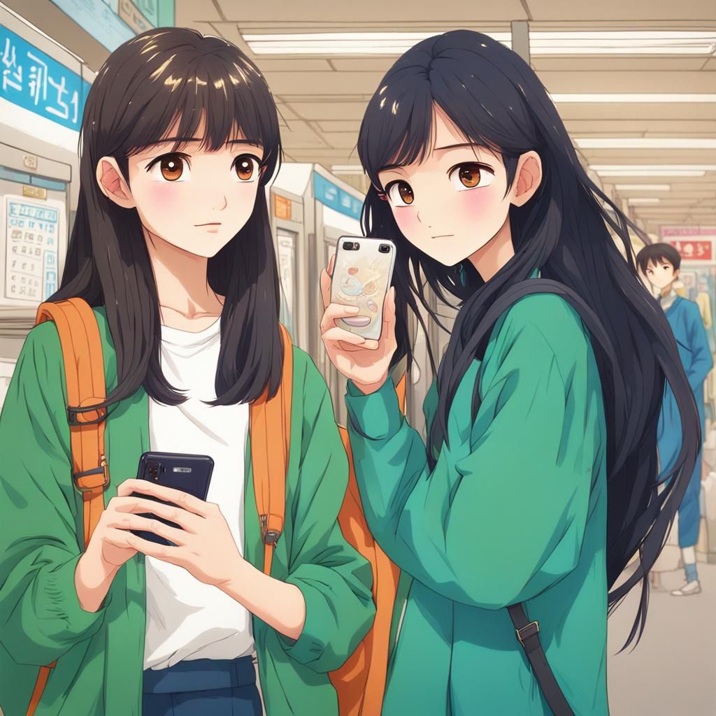 Anime Girls in School Uniform, Ghibli Style