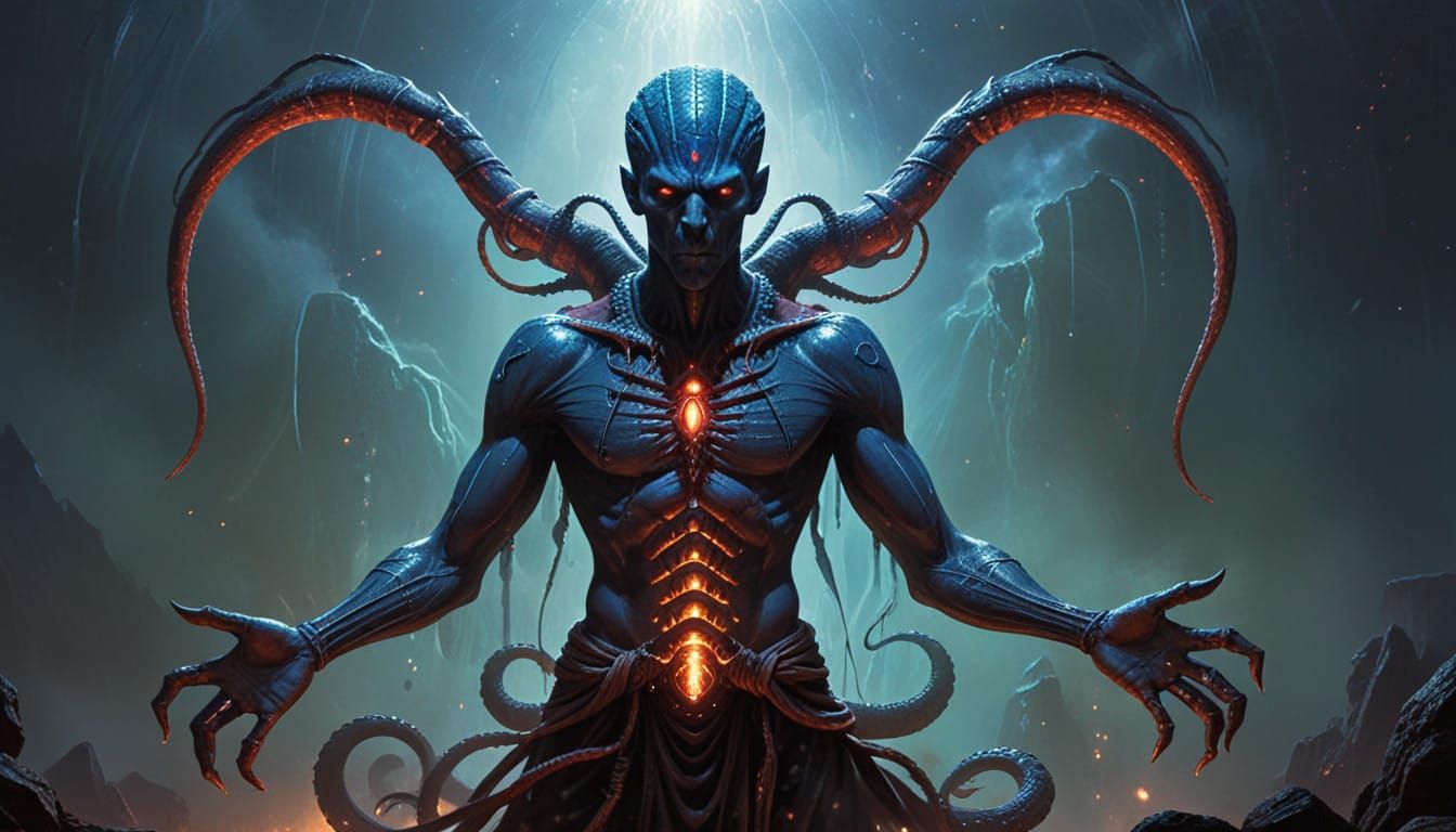 Nyarlathotep Cultist in Dark Fantasy