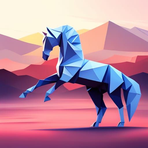 Origami Horse: Papercraft in High Resolution