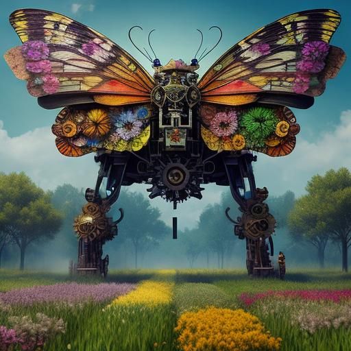 Mechanical Butterfly Emerges, Steampunk Spring Boss