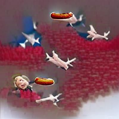 Flying Hotdogs: A Whimsical AI Creation