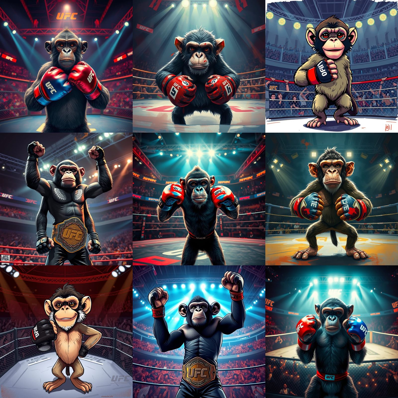 Monkey Enters UFC Octagon in Epic Battle