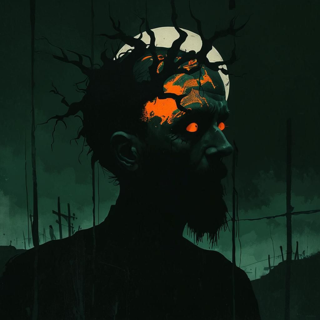 Sinister Dark Mind Trapped, Expressionist Style