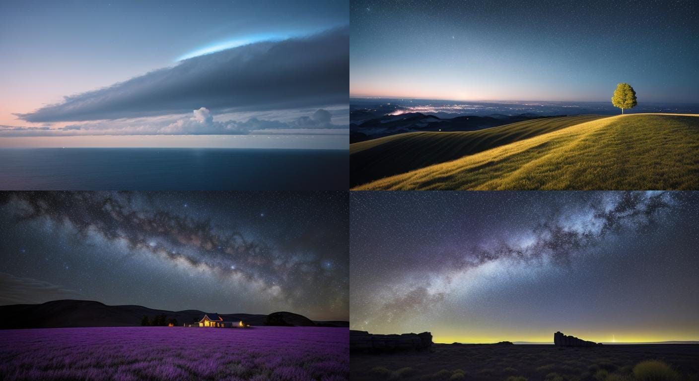 Minimalist Starry Sky Landscape Evokes Spirituality