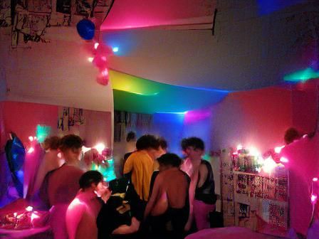 Queer Teenage Midnight Party with Disco Lights