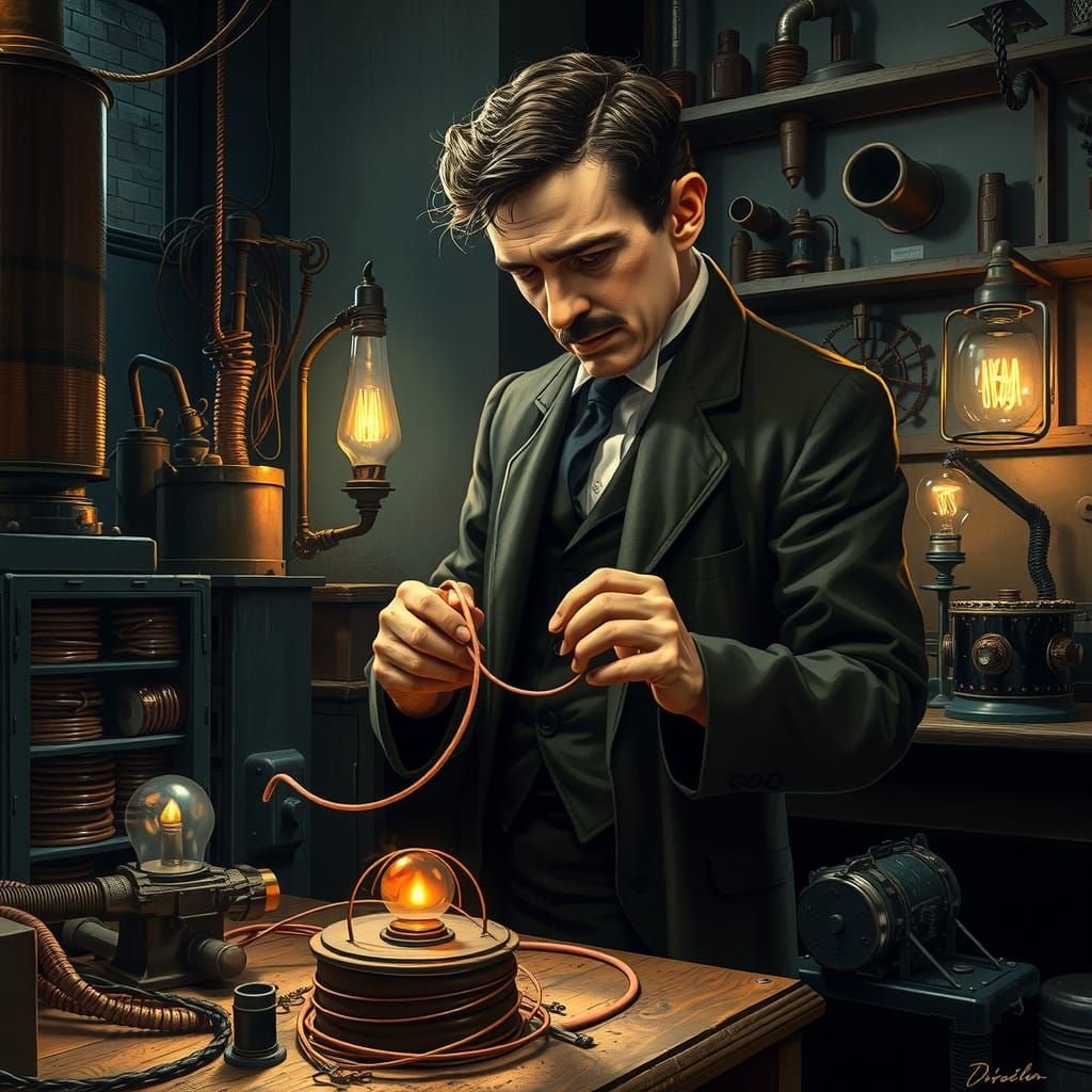 Tesla's Laboratory in New York City, Circa 1890