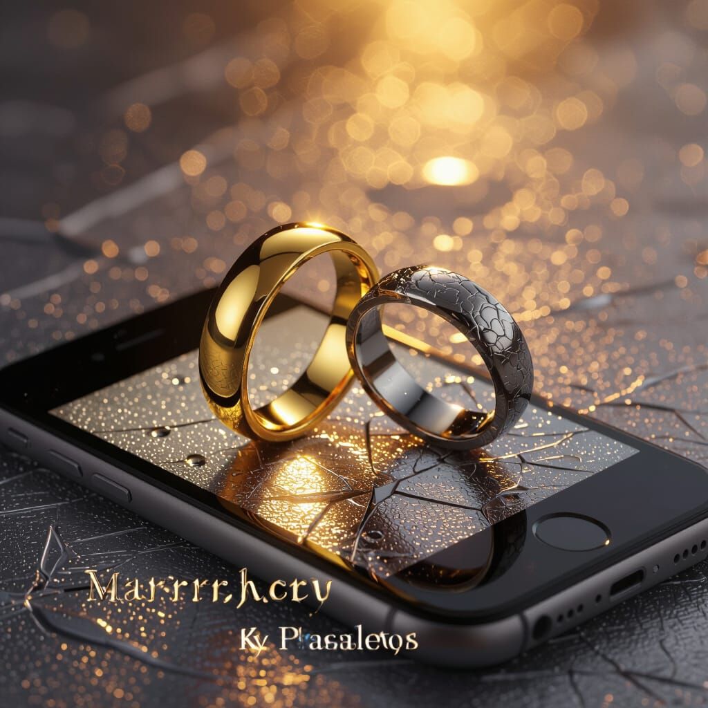 Golden Wedding Ring Symbolizing Marriage Without Filters