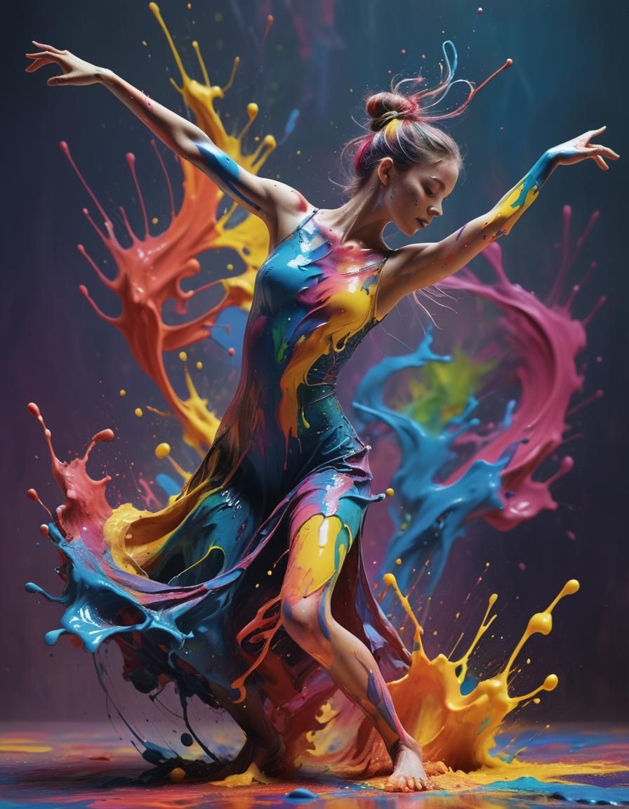 Mesmerizing Male Dancer in Vibrant Fantasy Art