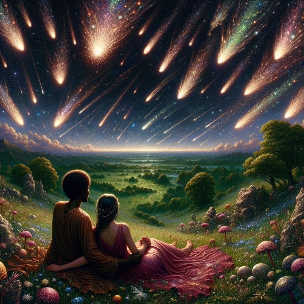 Starlight Serenade in a Verdant Field