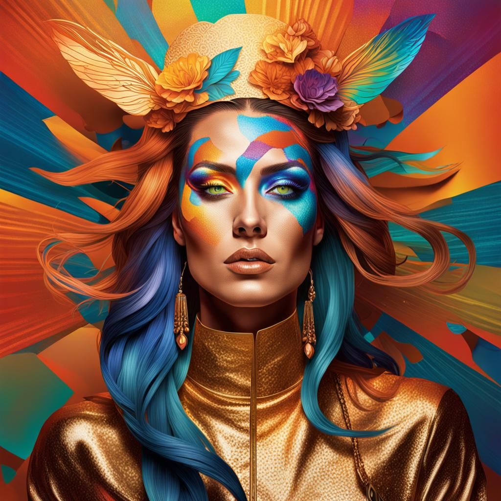 Mandy Thompson Portrait in Art Nouveau Style