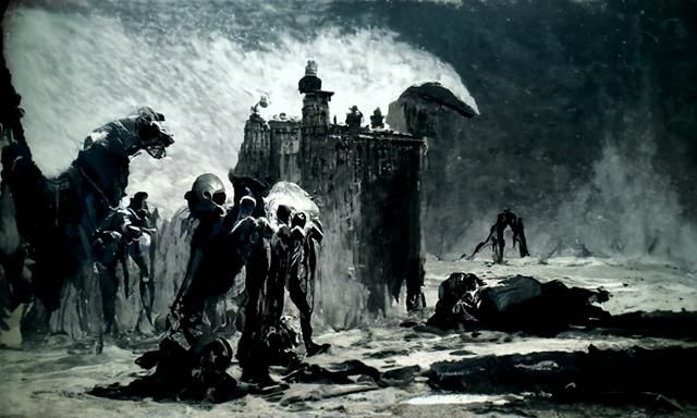 Haunting Hotel California in Gothic Horror Style