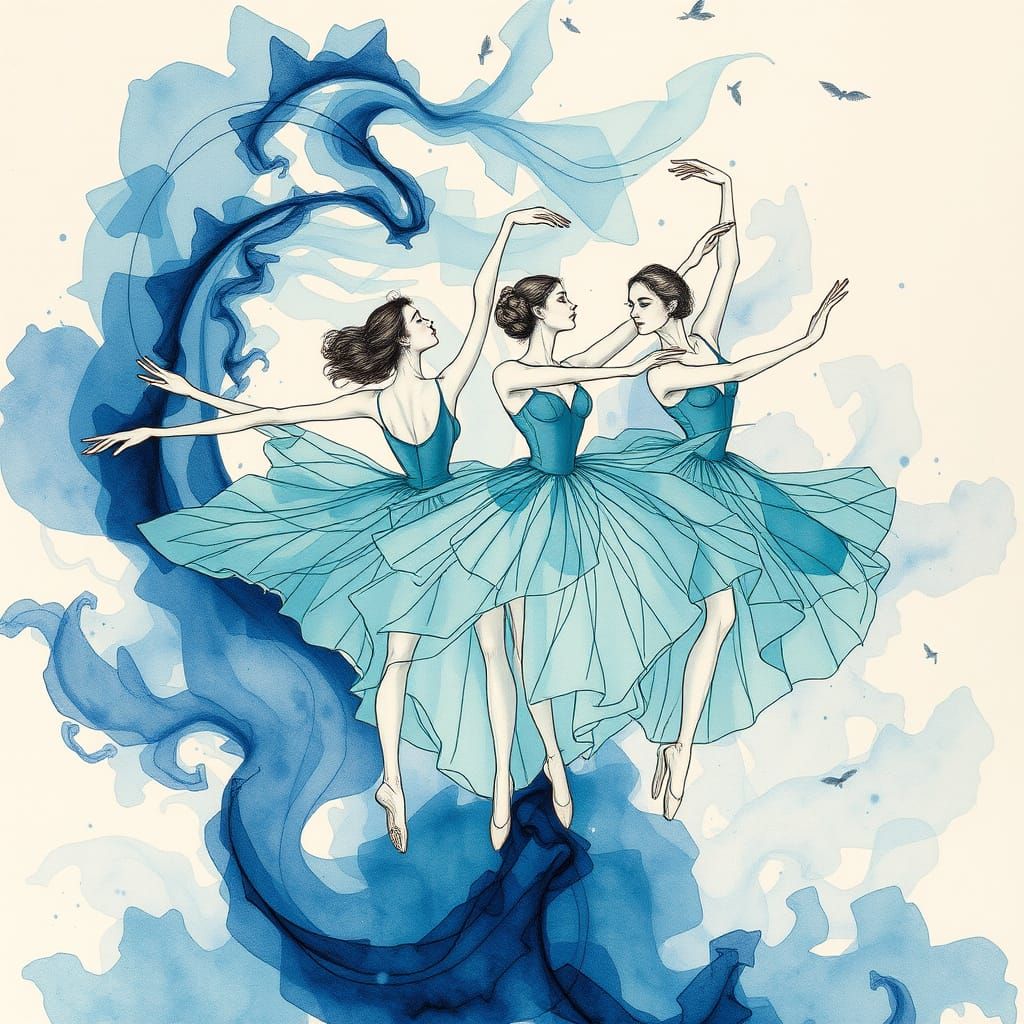 Collage. Dancers...