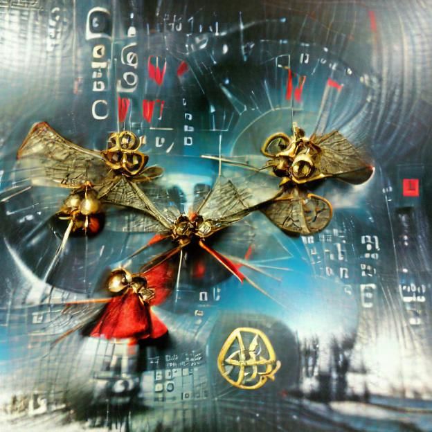 Intricate Clockwork Angel with Steampunk Aesthetic