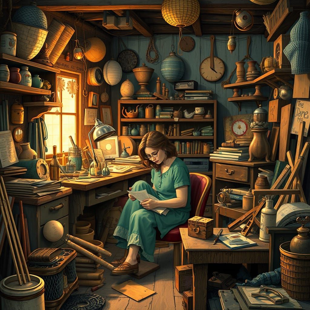 Cozy Craftswoman's Workshop in Whimsical Colors