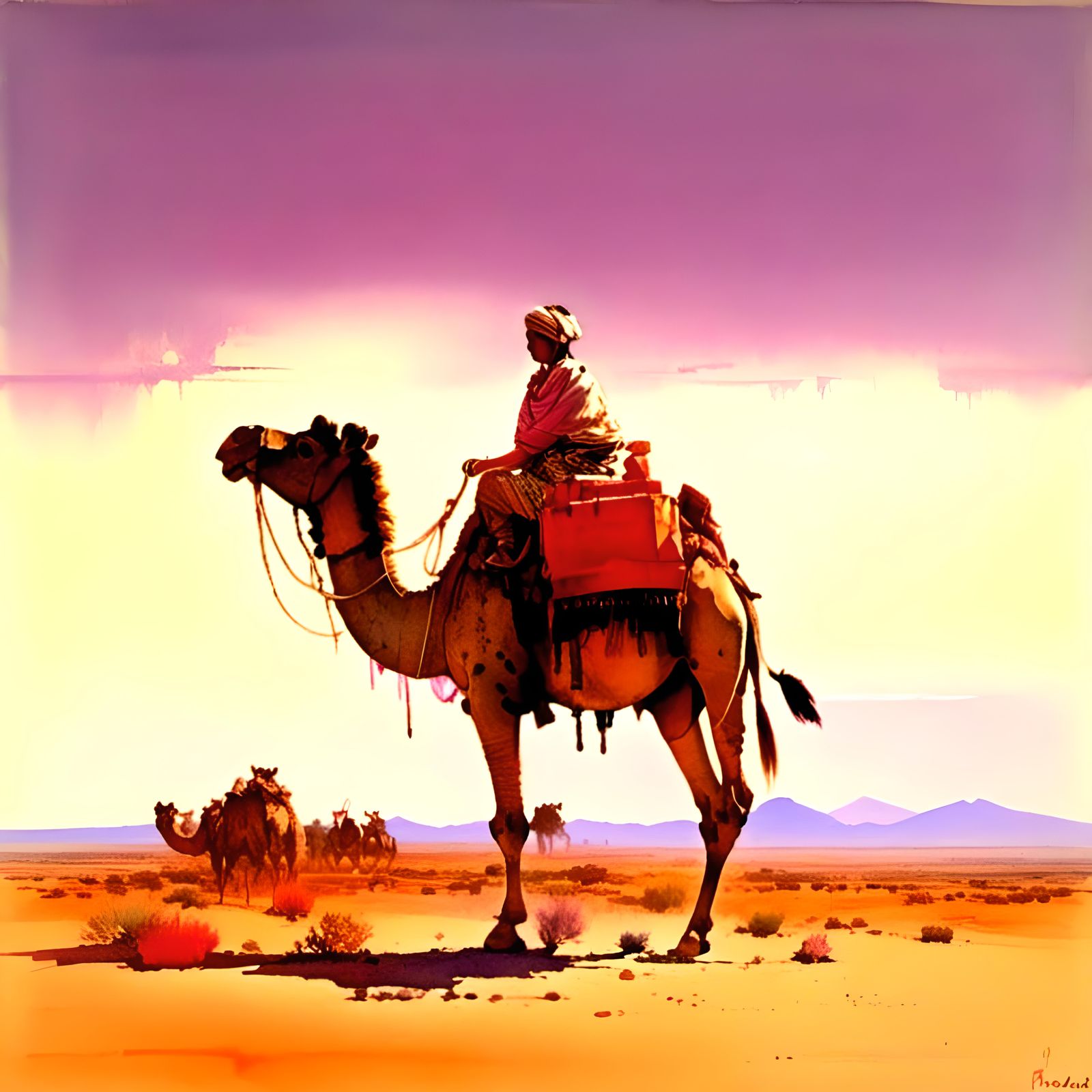 <lora:Rainbow Watercolour:1.0> oais by pino daeni