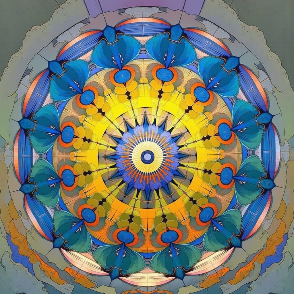 Energetic Landscape Art with Vibrant Textures