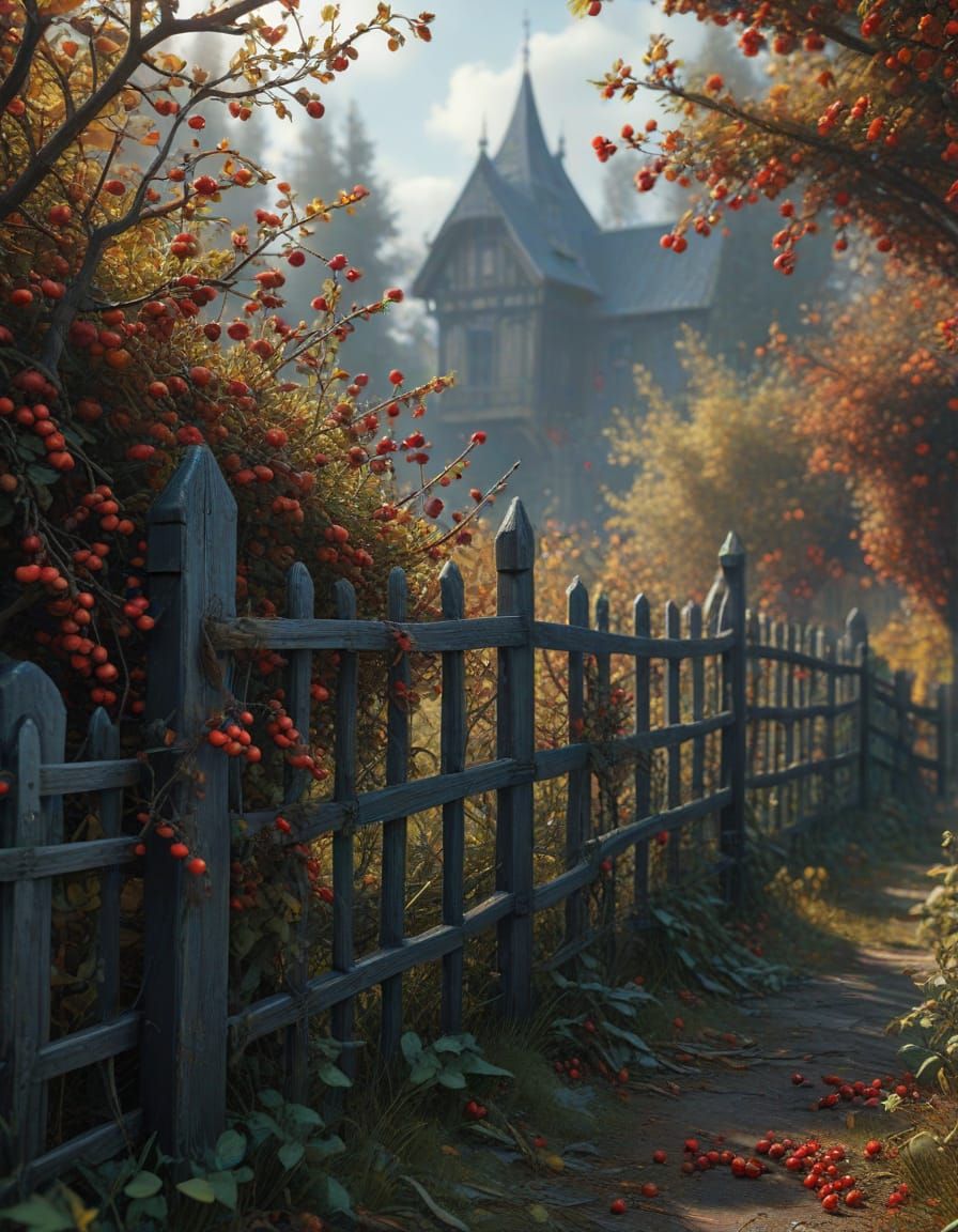 Autumn Woodland Scene in Hyperdetail