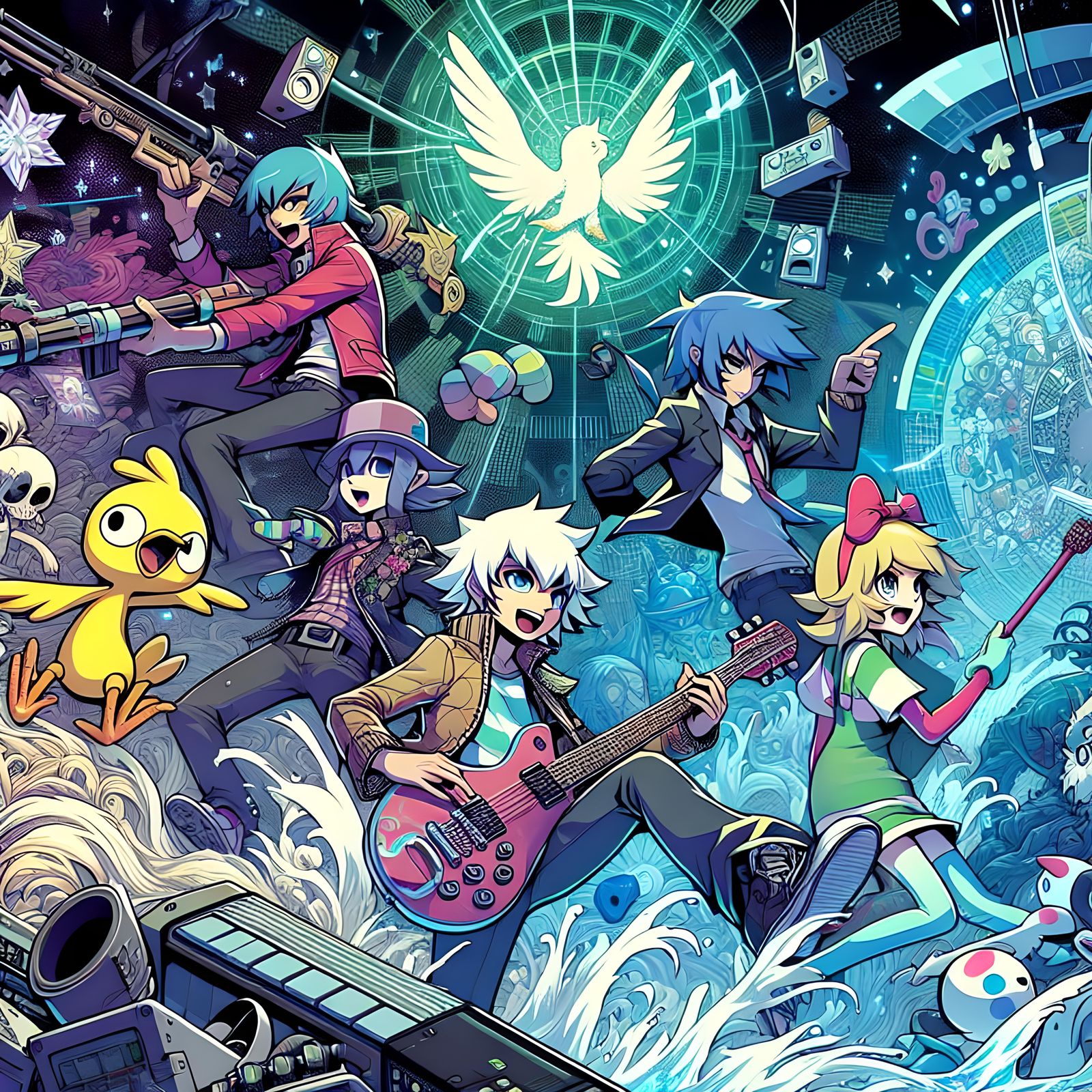 Anime Crossover: Scott Pilgrim Meets Chicken Little