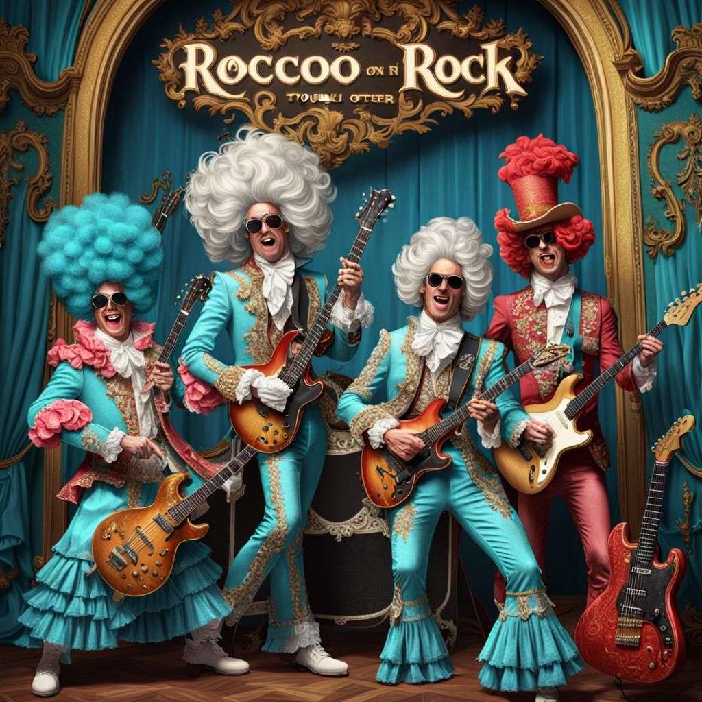 Rococo Rock Band Album Cover in 3D
