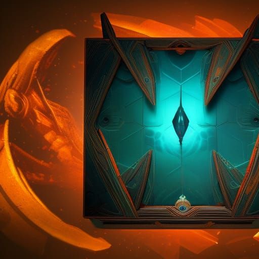 Detailed Alien Puzzle Box Concept Art