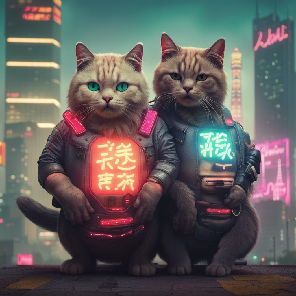 Two Pudgy Cats take over Tokyo