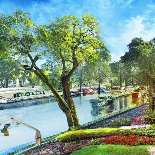 Amsterdam Canals: Photorealistic Jungle Scene in Postmodern ...