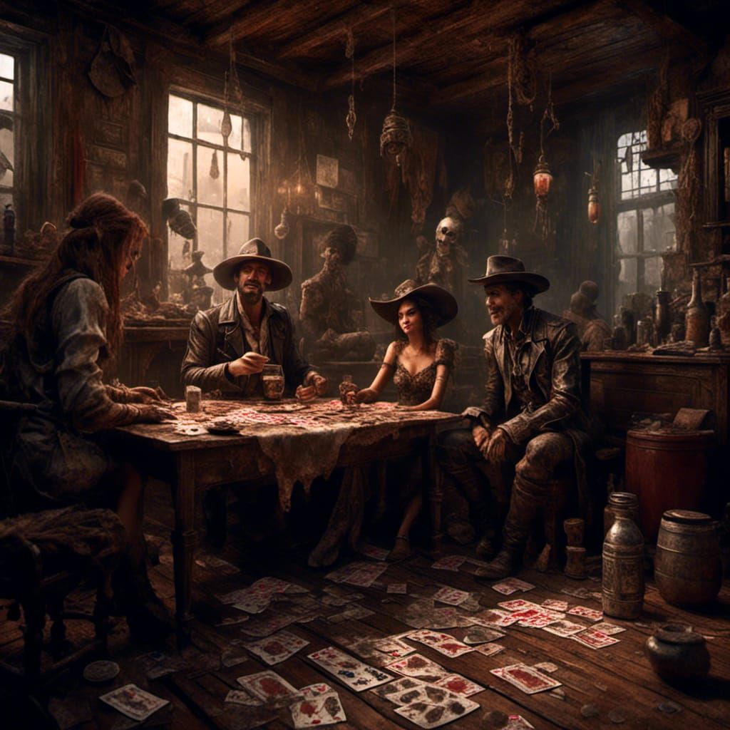 Macabre 3D Paper Wild West Brothel Scene