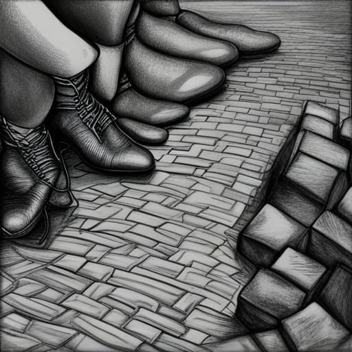 Wizard of Oz: Dorothy's Ruby Slippers in Charcoal