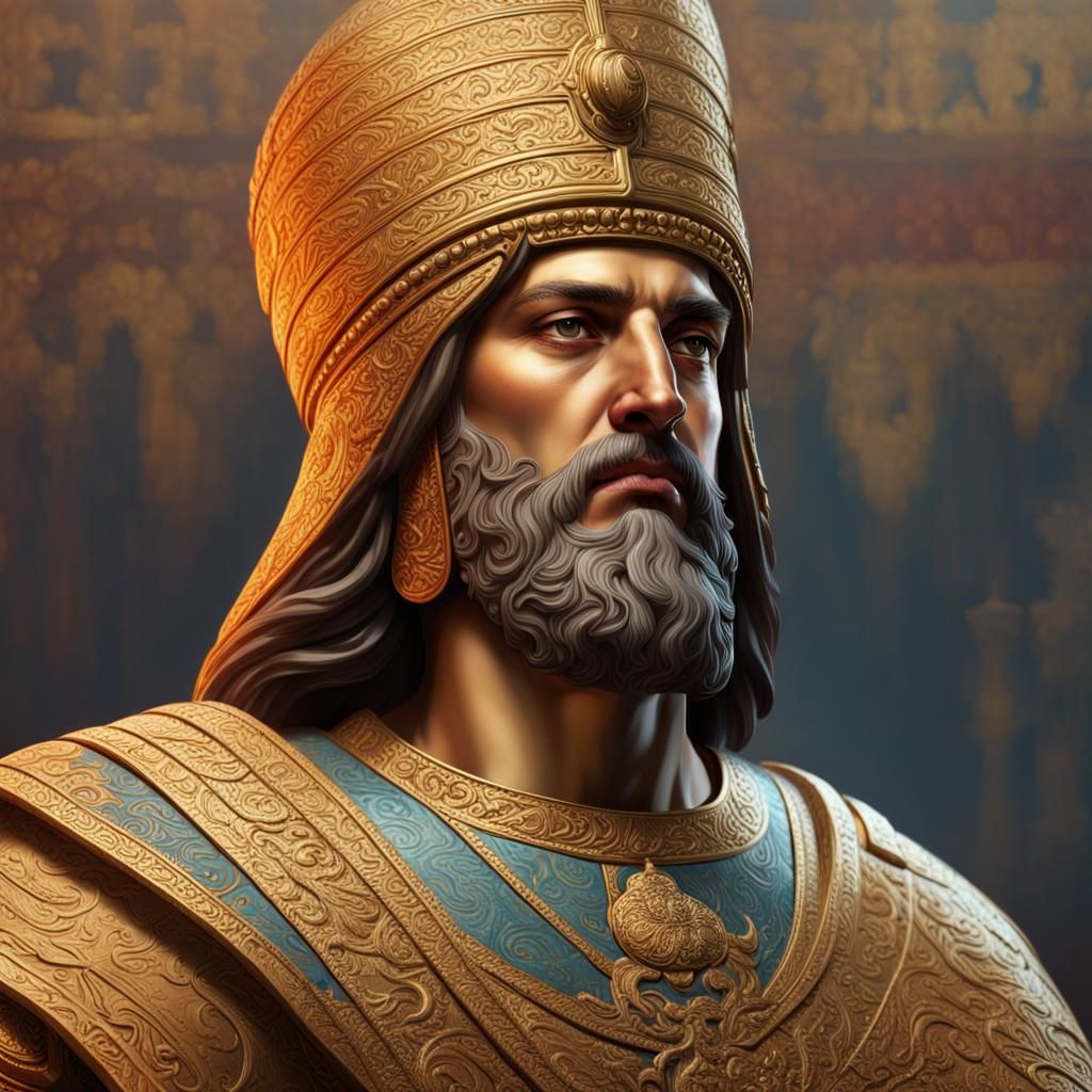 Hyperrealistic Portrait of Cyrus the Great