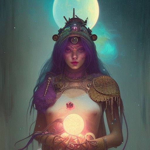Venutian Shaman in Steampunk Style by Rutkowski