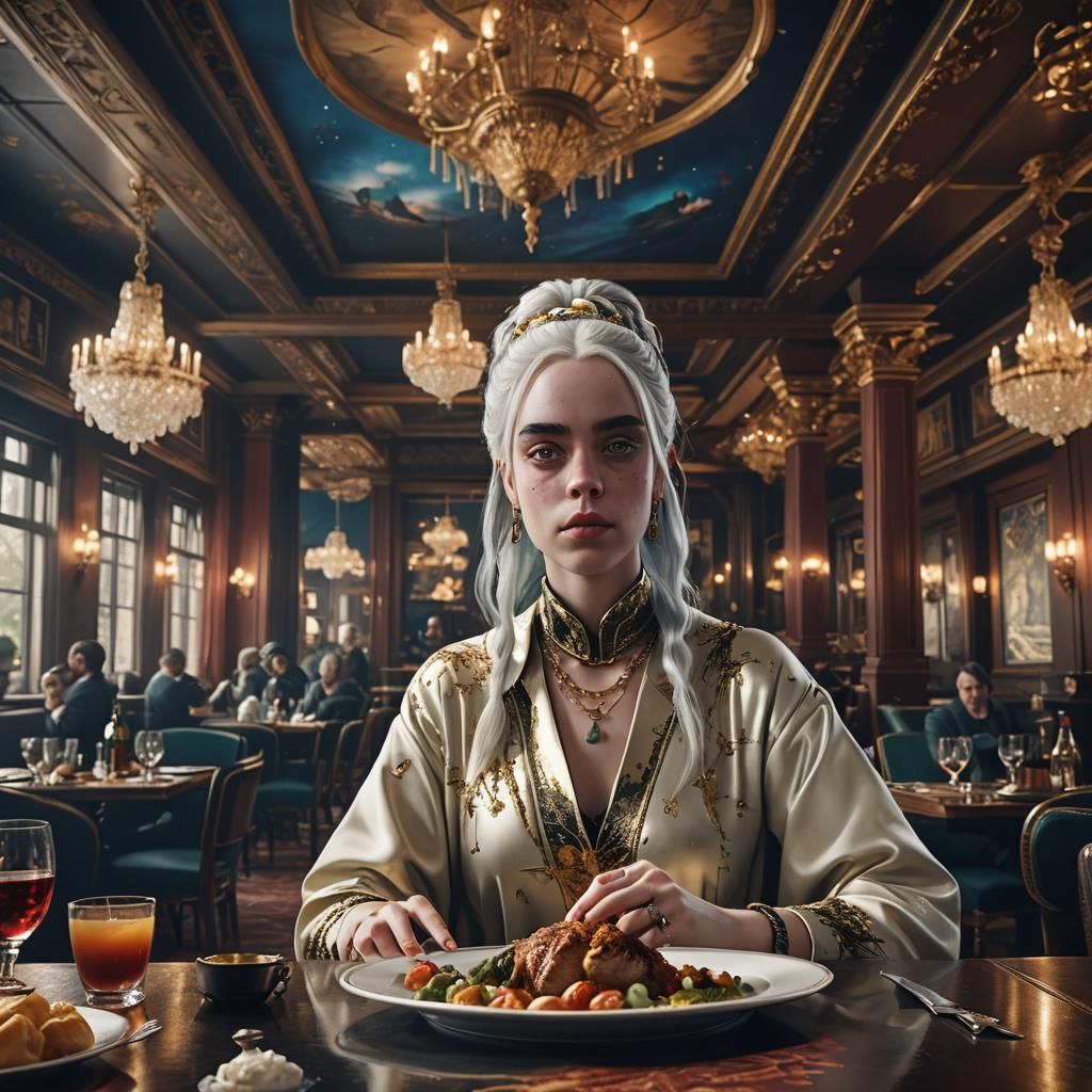 Billie Eilish Dining in Luxurious London Restaurant