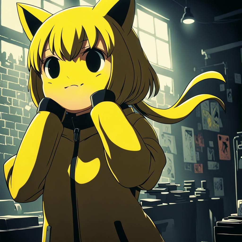 Mellow Yellow Anime Art in Studio Trigger Style