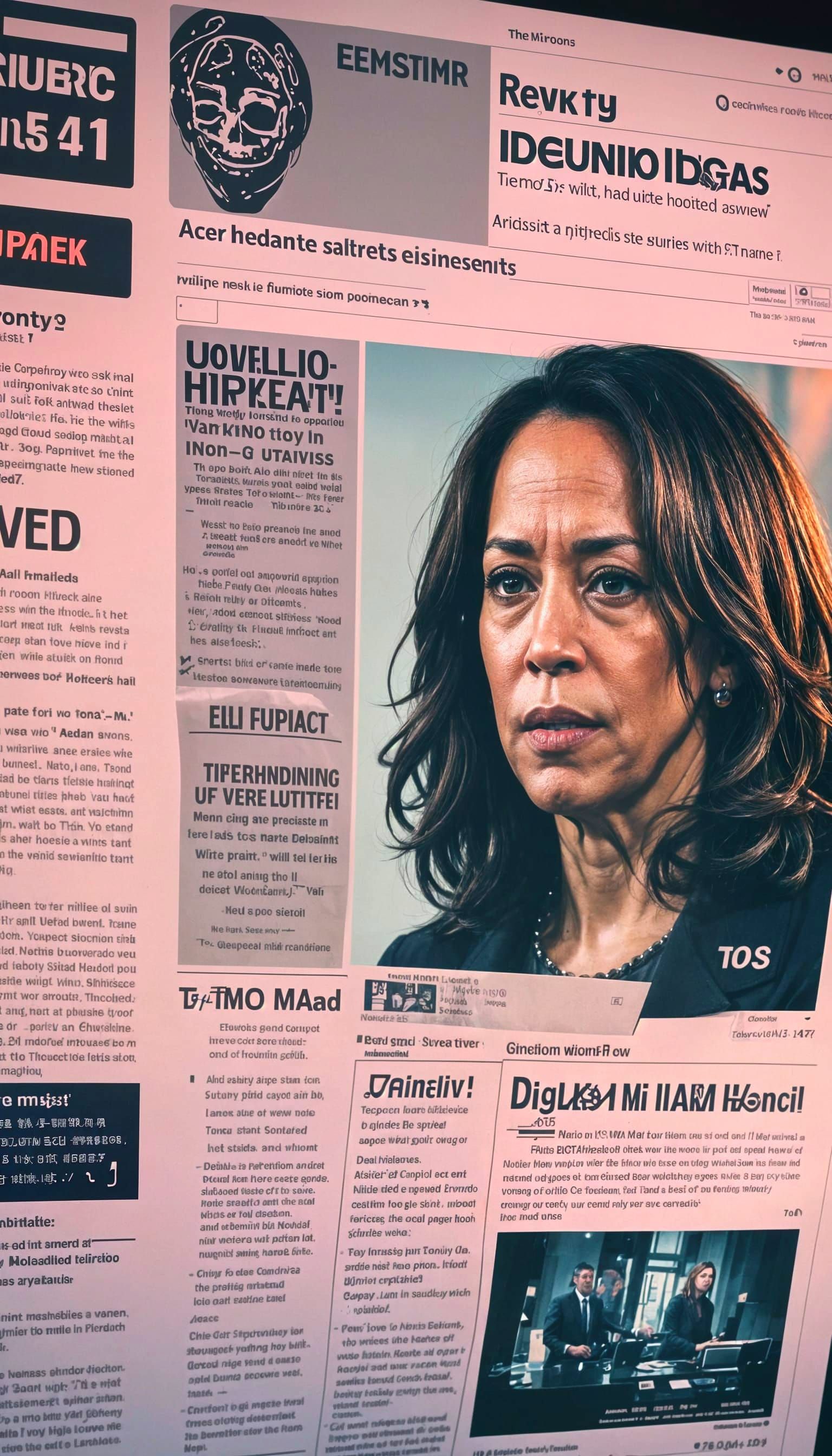 Debunked Fake News Article on Computer Screen