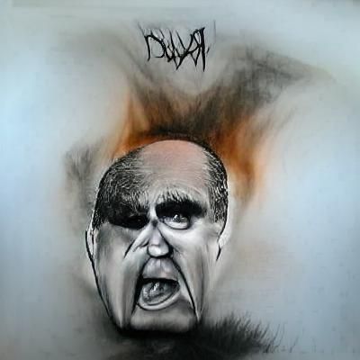 Distorted Portrait: A Grotesque Melting Face