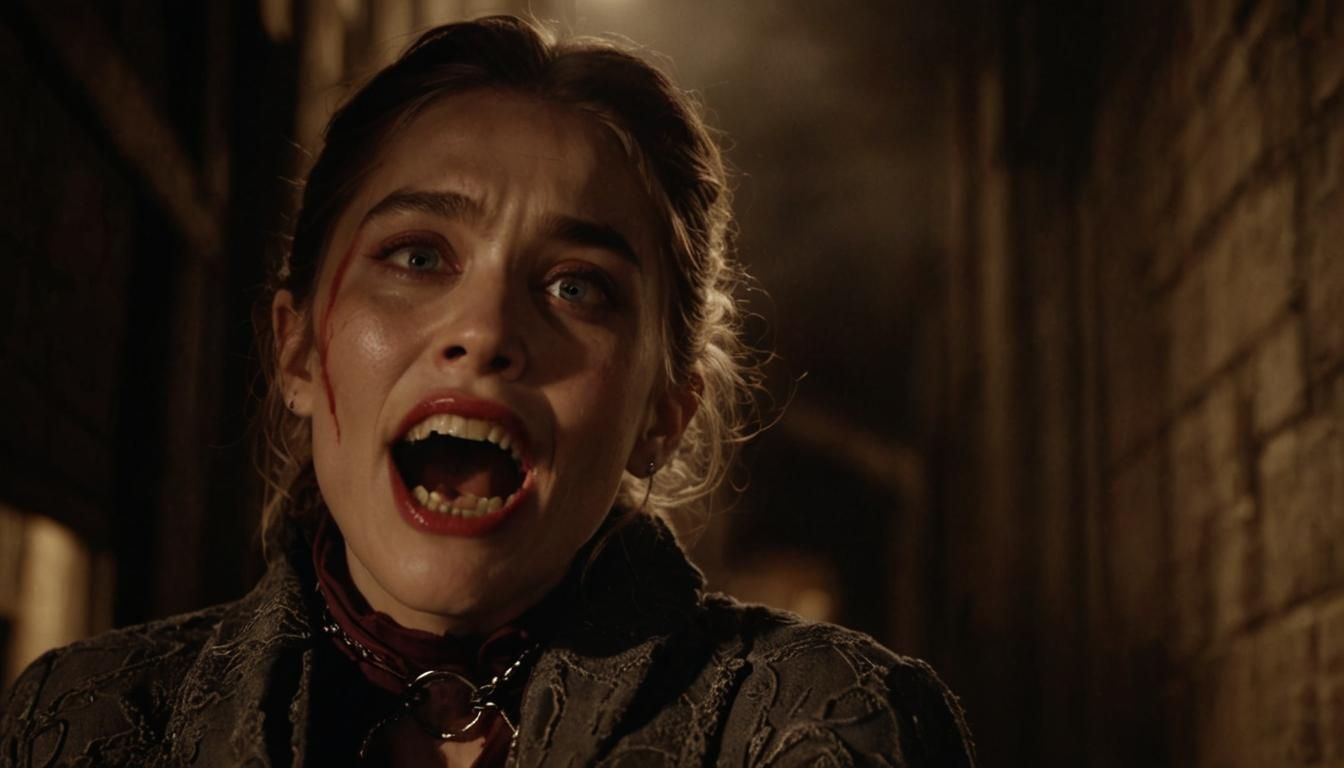 Vampire Portrait in Film Noir Style