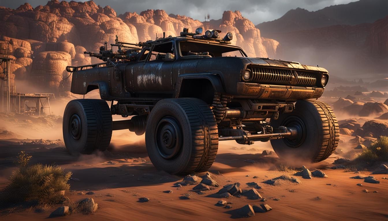 Mad Max Charger in Crossout Setting, Unreal Engine 5