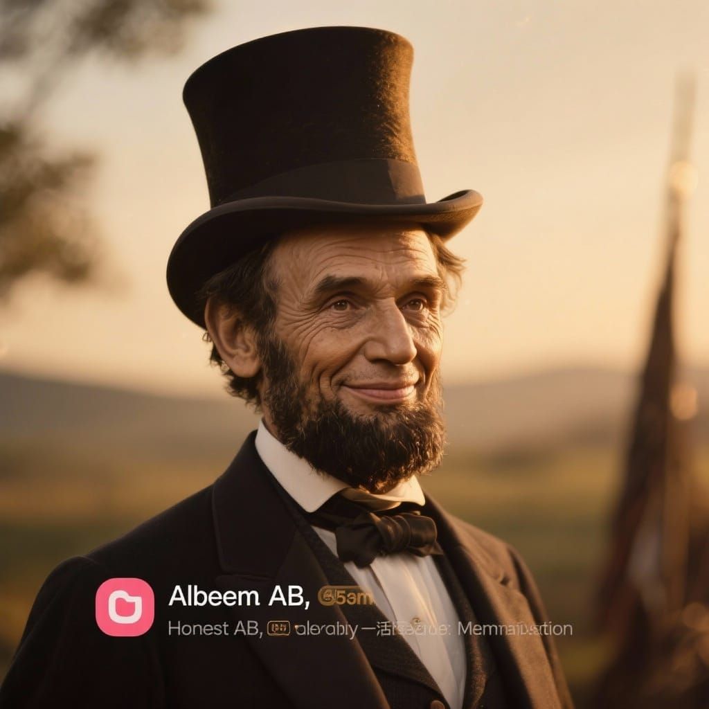 Abraham Lincoln's Tinder Profile: Photorealistic Portrait