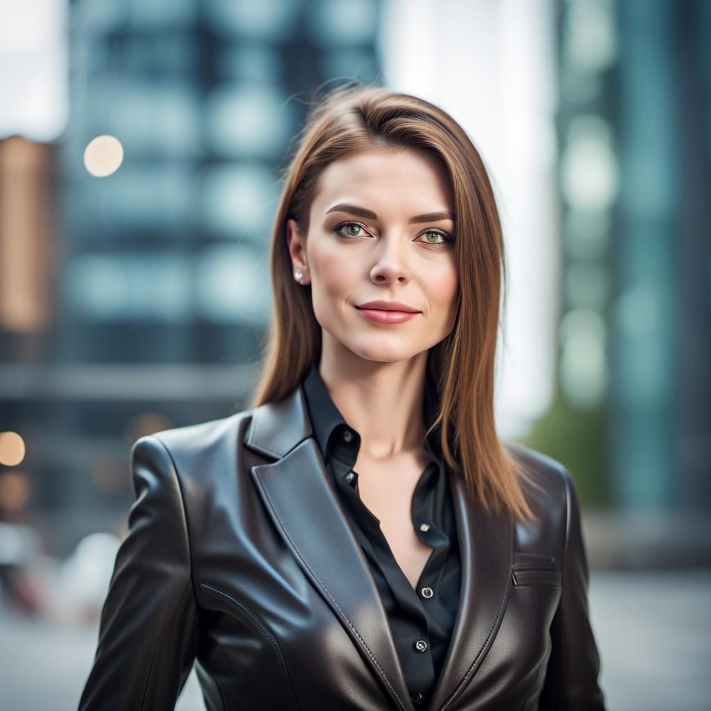 Woman in Leather Suit: Professional Photography